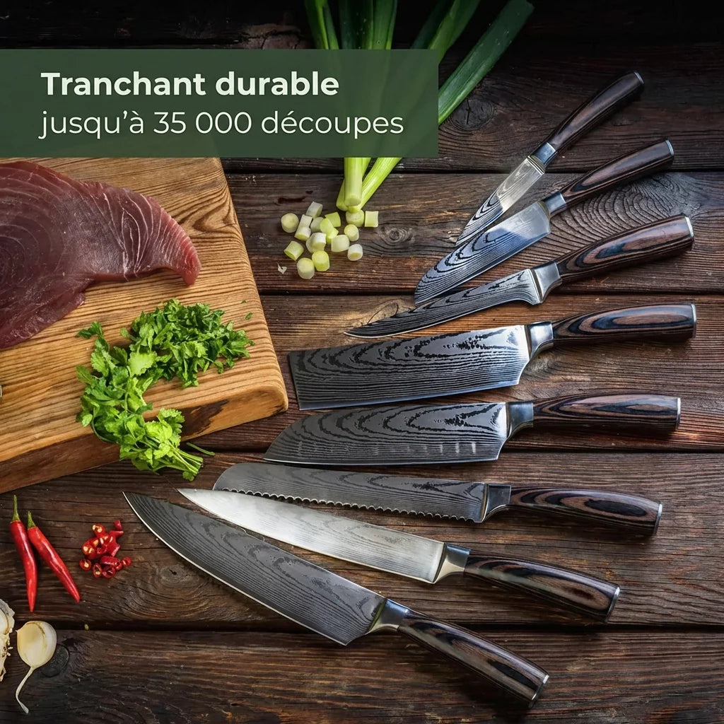 8-Piece Japanese Knife Set - ProChef®