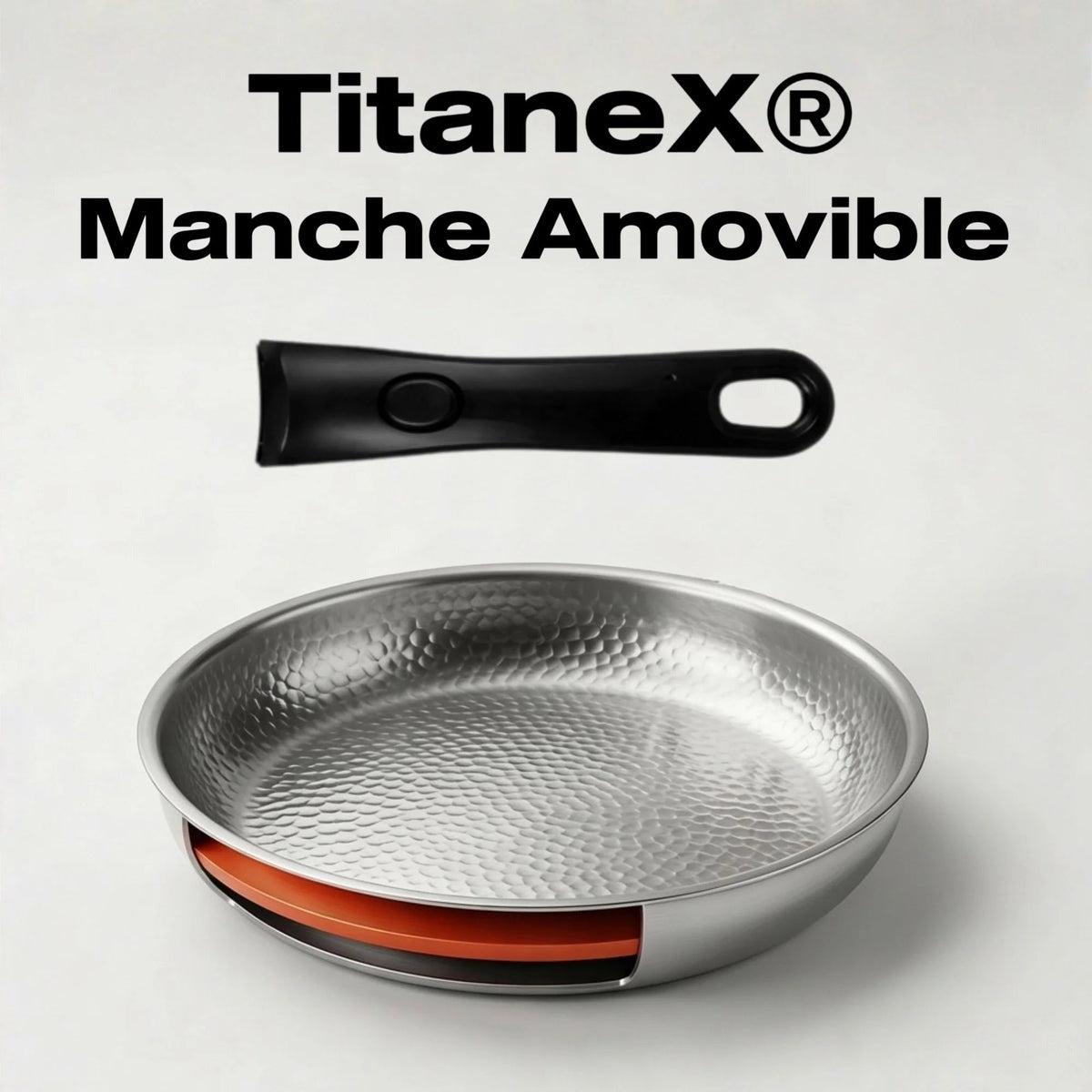 TitaneX® - Pan with Removable Handle